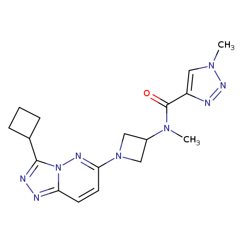N-(1-{3-cyclobutyl-[1,2,4]triazolo[4,3-b]pyridazin-6-yl}azetidin-3-yl)-N,1-dimethyl-1H-1,2,3-triazole-4-carboxamide