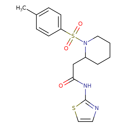 2-[1-(4-methylbenzenesulfonyl)piperidin-2-yl]-N-(1,3-thiazol-2-yl)acetamide