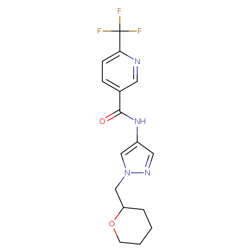 N-{1-[(oxan-2-yl)methyl]-1H-pyrazol-4-yl}-6-(trifluoromethyl)pyridine-3-carboxamide