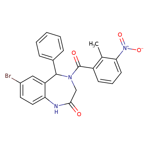 7-bromo-4-(2-methyl-3-nitrobenzoyl)-5-phenyl-2,3,4,5-tetrahydro-1H-1,4-benzodiazepin-2-one