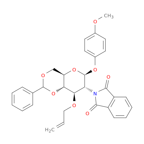 4-Methoxyphenyl 3-O-Allyl-4,6-O-benzylidene-2-deoxy-2-phthalimido-beta-D-glucopyranoside