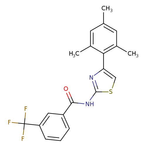 3-(trifluoromethyl)-N-[4-(2,4,6-trimethylphenyl)-1,3-thiazol-2-yl]benzamide