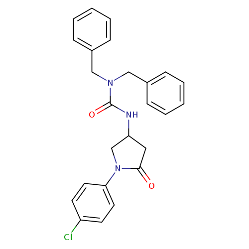 1,1-dibenzyl-3-[1-(4-chlorophenyl)-5-oxopyrrolidin-3-yl]urea