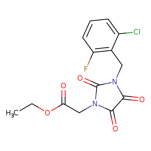 ethyl 2-{3-[(2-chloro-6-fluorophenyl)methyl]-2,4,5-trioxoimidazolidin-1-yl}acetate