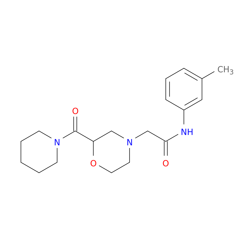 N-(3-methylphenyl)-2-[2-(piperidine-1-carbonyl)morpholin-4-yl]acetamide