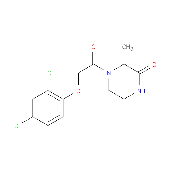 4-[2-(2,4-dichlorophenoxy)acetyl]-3-methylpiperazin-2-one