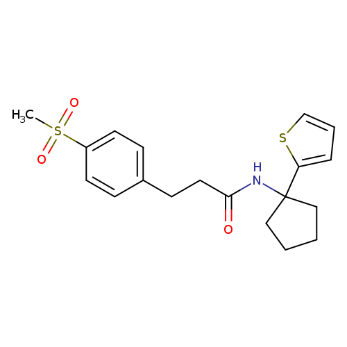 3-(4-methanesulfonylphenyl)-N-[1-(thiophen-2-yl)cyclopentyl]propanamide