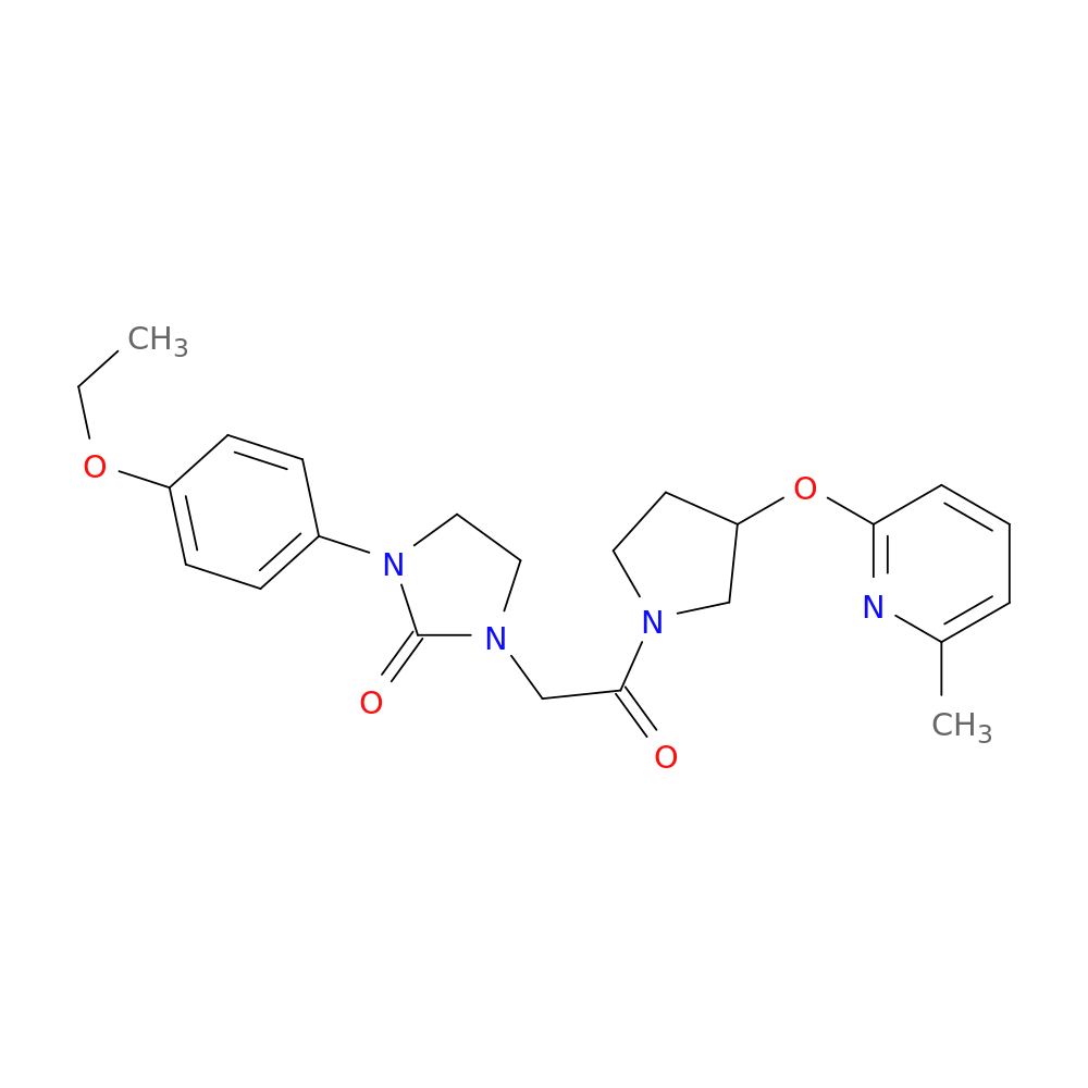 1-(4-ethoxyphenyl)-3-(2-{3-[(6-methylpyridin-2-yl)oxy]pyrrolidin-1-yl}-2-oxoethyl)imidazolidin-2-one