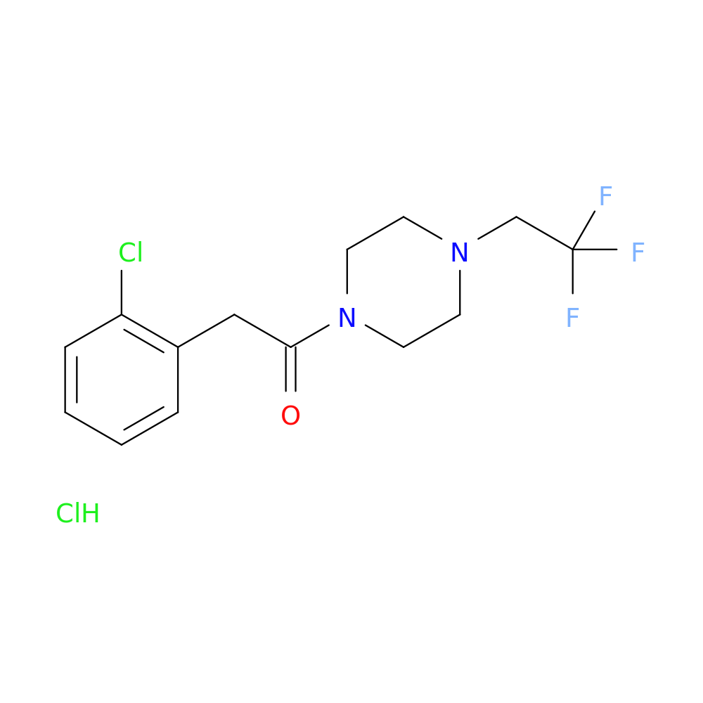 2-(2-chlorophenyl)-1-[4-(2,2,2-trifluoroethyl)piperazin-1-yl]ethan-1-one hydrochloride
