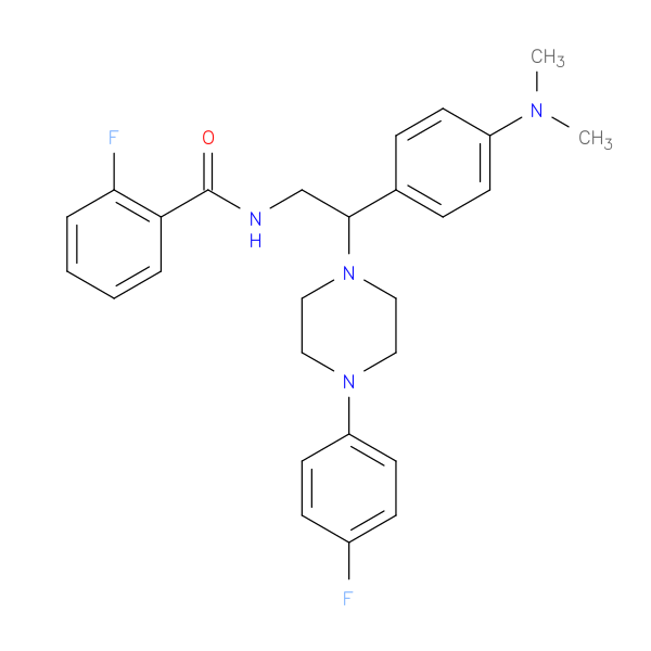 N-{2-[4-(dimethylamino)phenyl]-2-[4-(4-fluorophenyl)piperazin-1-yl]ethyl}-2-fluorobenzamide