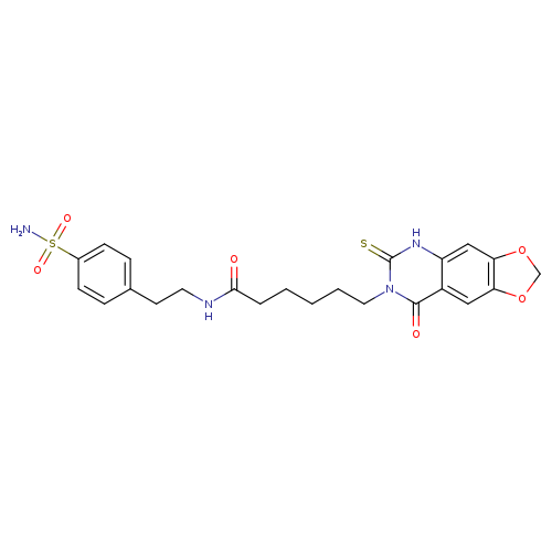 6-{8-oxo-6-sulfanylidene-2H,5H,6H,7H,8H-[1,3]dioxolo[4,5-g]quinazolin-7-yl}-N-[2-(4-sulfamoylphenyl)ethyl]hexanamide
