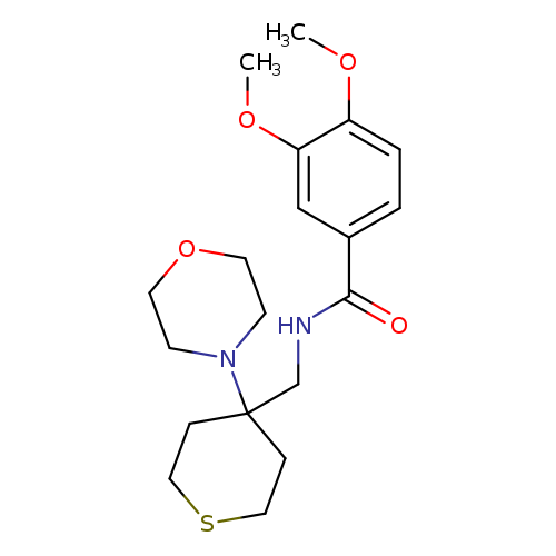 3,4-dimethoxy-N-{[4-(morpholin-4-yl)thian-4-yl]methyl}benzamide