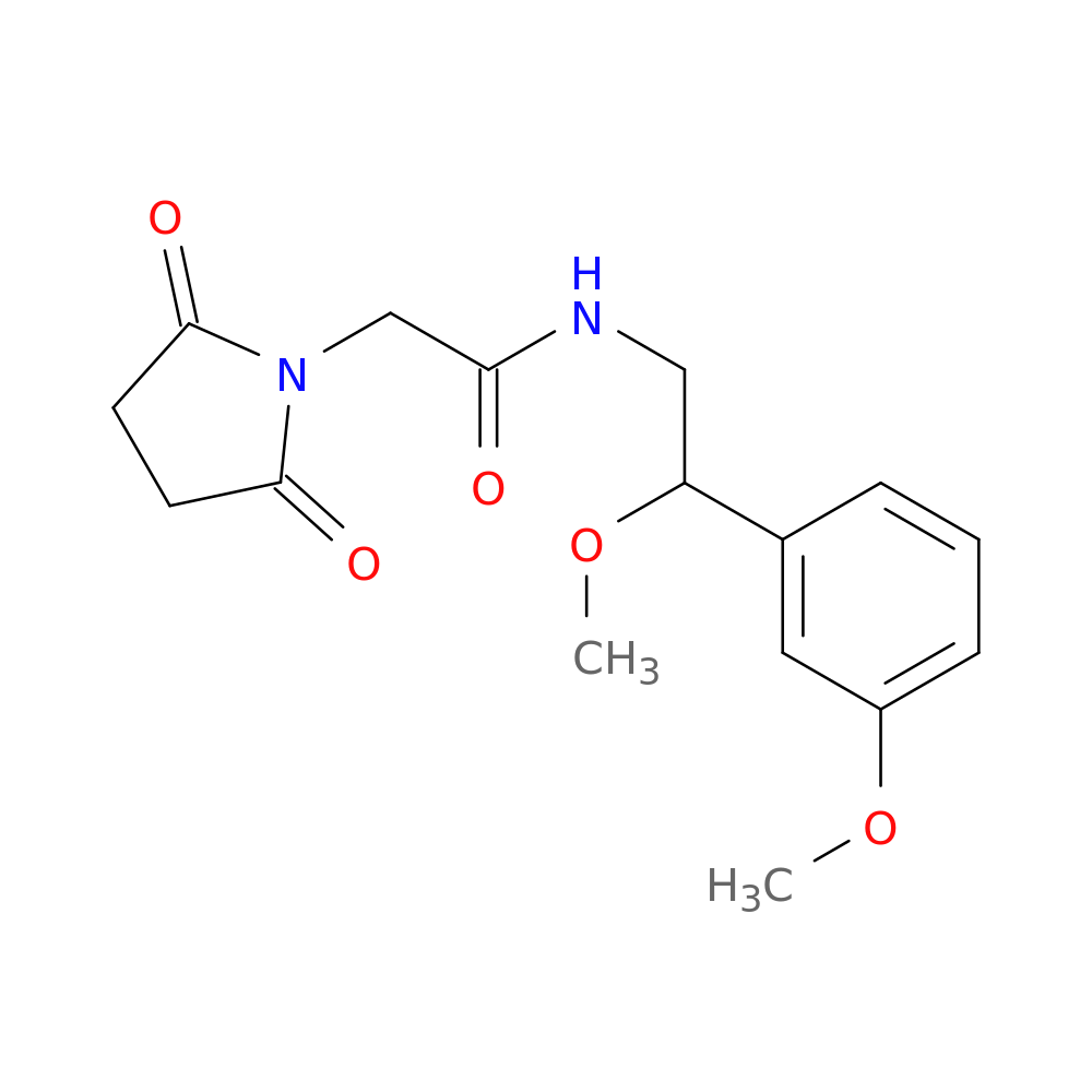 2-(2,5-dioxopyrrolidin-1-yl)-N-[2-methoxy-2-(3-methoxyphenyl)ethyl]acetamide