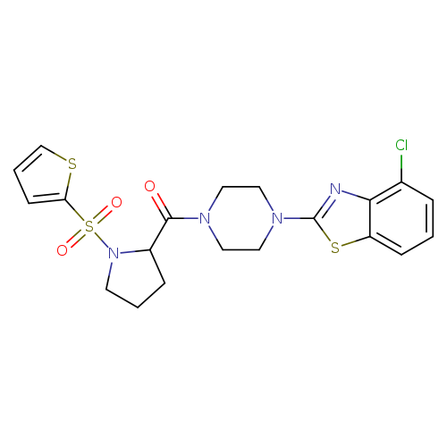 4-chloro-2-{4-[1-(thiophene-2-sulfonyl)pyrrolidine-2-carbonyl]piperazin-1-yl}-1,3-benzothiazole