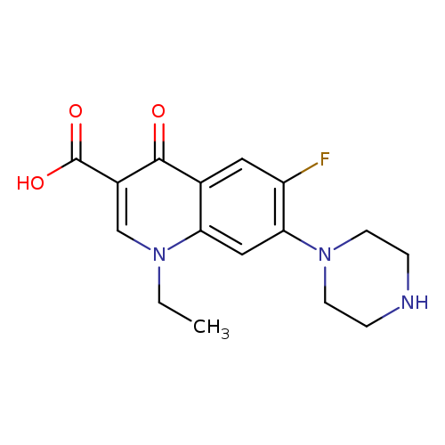 3-​Quinolinecarboxylic acid, 1-​ethyl-​6-​fluoro-​1,​4-​dihydro-​4-​oxo-​7-​(1-​piperazinyl)​-