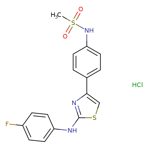 N-(4-{2-[(4-fluorophenyl)amino]-1,3-thiazol-4-yl}phenyl)methanesulfonamide hydrochloride