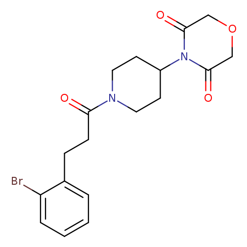 4-{1-[3-(2-bromophenyl)propanoyl]piperidin-4-yl}morpholine-3,5-dione