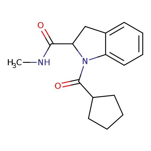 1-cyclopentanecarbonyl-N-methyl-2,3-dihydro-1H-indole-2-carboxamide