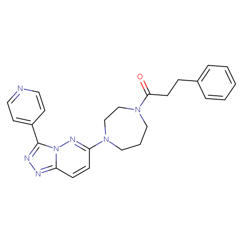 3-phenyl-1-{4-[3-(pyridin-4-yl)-[1,2,4]triazolo[4,3-b]pyridazin-6-yl]-1,4-diazepan-1-yl}propan-1-one