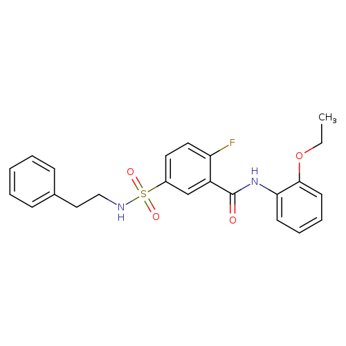 N-(2-ethoxyphenyl)-2-fluoro-5-[(2-phenylethyl)sulfamoyl]benzamide