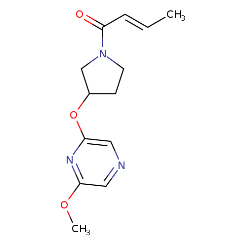 (2E)-1-{3-[(6-methoxypyrazin-2-yl)oxy]pyrrolidin-1-yl}but-2-en-1-one