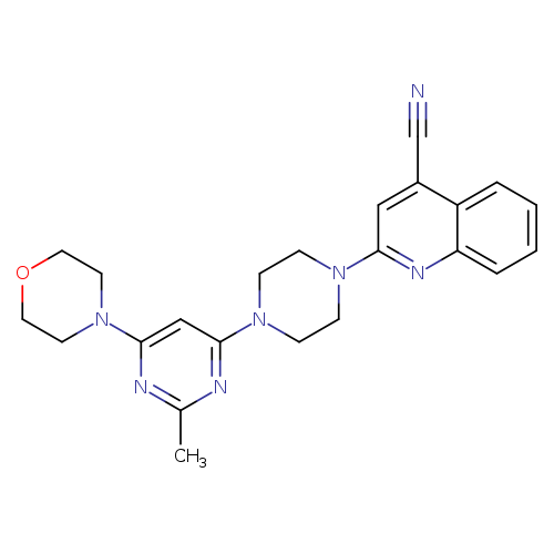 2-{4-[2-methyl-6-(morpholin-4-yl)pyrimidin-4-yl]piperazin-1-yl}quinoline-4-carbonitrile