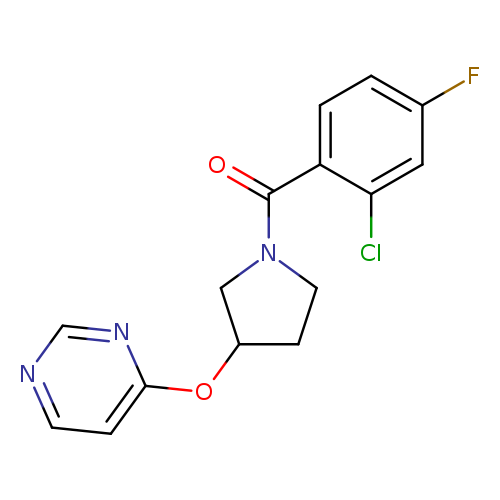 4-{[1-(2-chloro-4-fluorobenzoyl)pyrrolidin-3-yl]oxy}pyrimidine