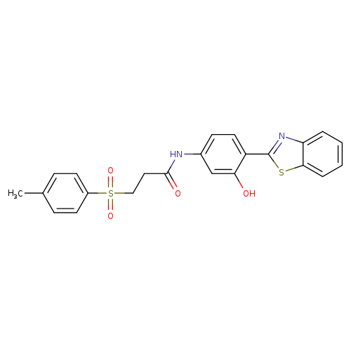 N-[4-(1,3-benzothiazol-2-yl)-3-hydroxyphenyl]-3-(4-methylbenzenesulfonyl)propanamide