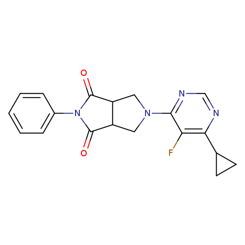 5-(6-cyclopropyl-5-fluoropyrimidin-4-yl)-2-phenyl-octahydropyrrolo[3,4-c]pyrrole-1,3-dione