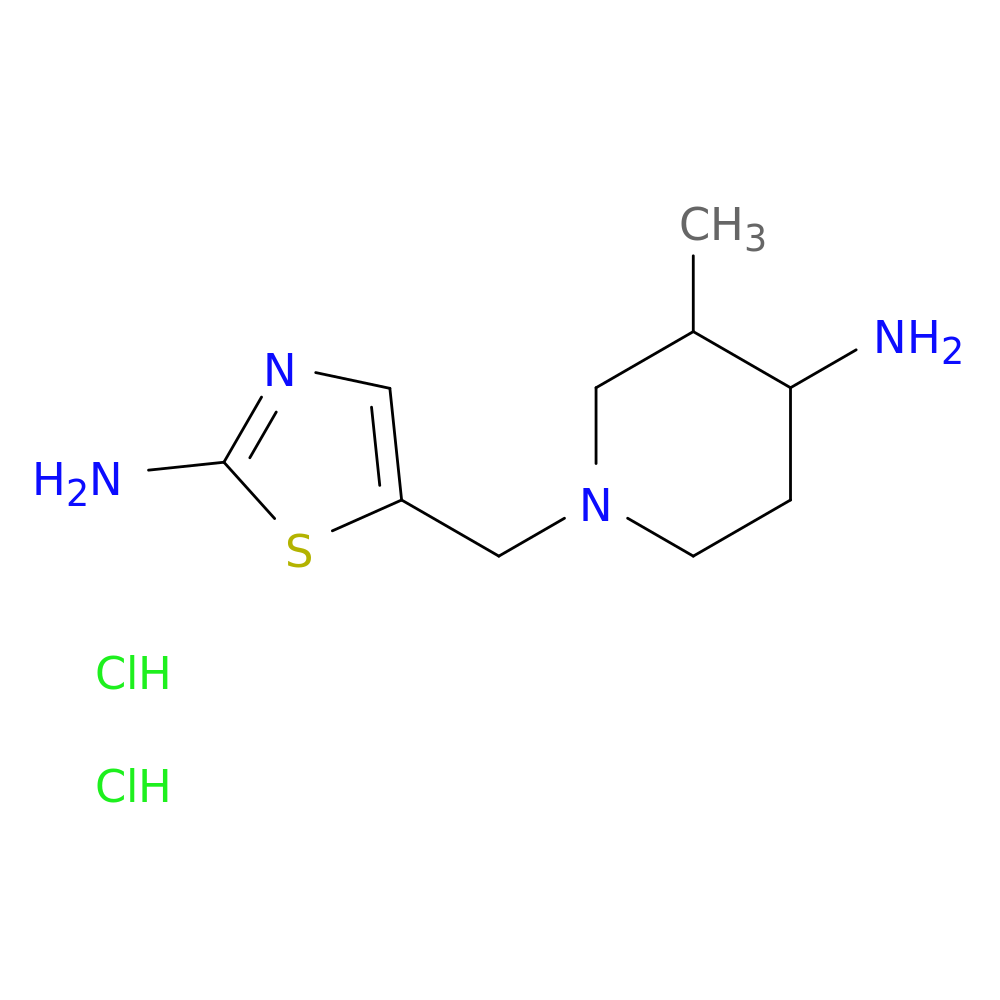1-[(2-amino-1,3-thiazol-5-yl)methyl]-3-methylpiperidin-4-amine dihydrochloride