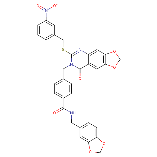 N-[(2H-1,3-benzodioxol-5-yl)methyl]-4-[(6-{[(3-nitrophenyl)methyl]sulfanyl}-8-oxo-2H,7H,8H-[1,3]dioxolo[4,5-g]quinazolin-7-yl)methyl]benzamide