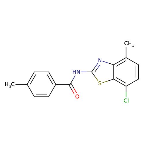 N-(7-chloro-4-methyl-1,3-benzothiazol-2-yl)-4-methylbenzamide