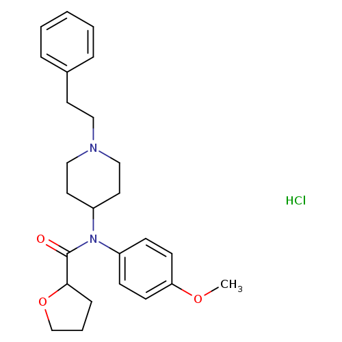 N-(4-methoxyphenyl)-N-(1-phenethylpiperidin-4-yl)tetrahydrofuran-2-carboxamide,monohydrochloride