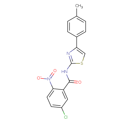 5-chloro-N-[4-(4-methylphenyl)-1,3-thiazol-2-yl]-2-nitrobenzamide