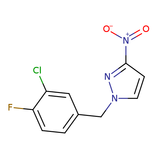 1-[(3-chloro-4-fluorophenyl)methyl]-3-nitro-1H-pyrazole