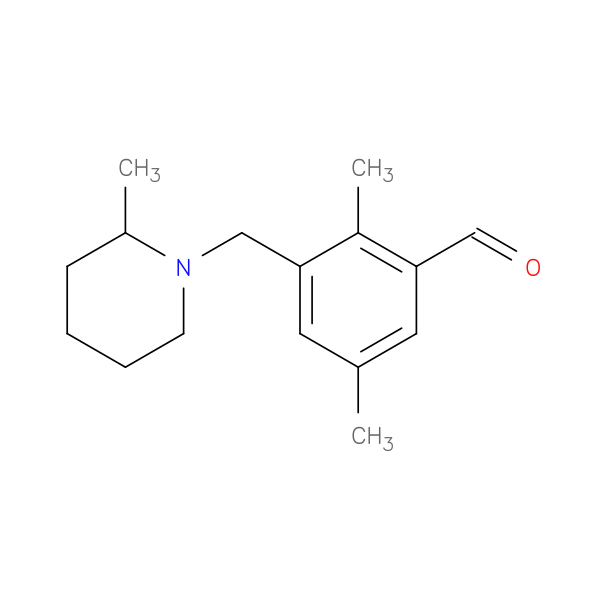 2,5-Dimethyl-3-((2-methylpiperidin-1-yl)methyl)benzaldehyde