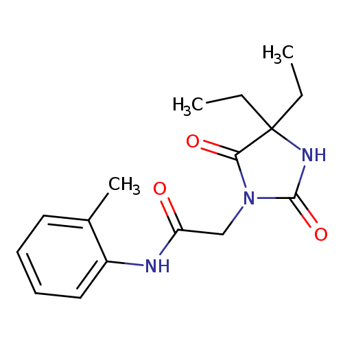 2-(4,4-diethyl-2,5-dioxoimidazolidin-1-yl)-N-(2-methylphenyl)acetamide