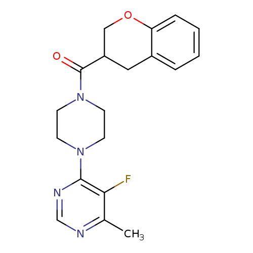 4-[4-(3,4-dihydro-2H-1-benzopyran-3-carbonyl)piperazin-1-yl]-5-fluoro-6-methylpyrimidine