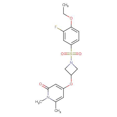 4-{[1-(4-ethoxy-3-fluorobenzenesulfonyl)azetidin-3-yl]oxy}-1,6-dimethyl-1,2-dihydropyridin-2-one
