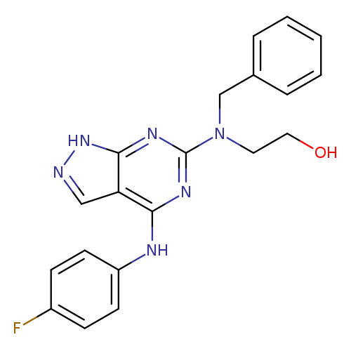 2-[benzyl({4-[(4-fluorophenyl)amino]-1H-pyrazolo[3,4-d]pyrimidin-6-yl})amino]ethan-1-ol