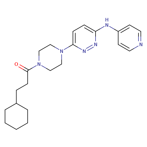 3-cyclohexyl-1-(4-{6-[(pyridin-4-yl)amino]pyridazin-3-yl}piperazin-1-yl)propan-1-one