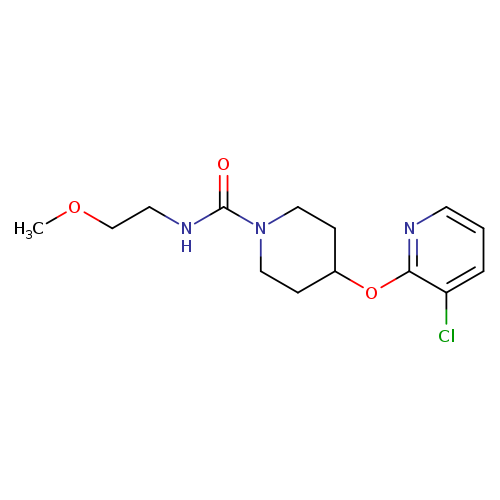 4-[(3-chloropyridin-2-yl)oxy]-N-(2-methoxyethyl)piperidine-1-carboxamide