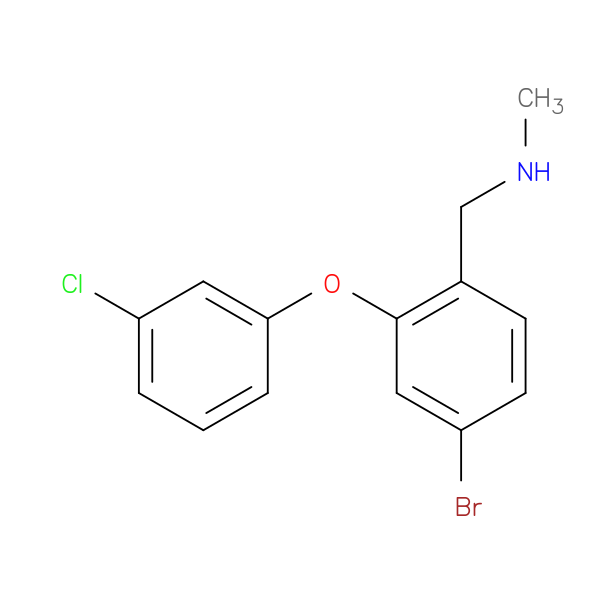 {[4-bromo-2-(3-chlorophenoxy)phenyl]methyl}(methyl)amine