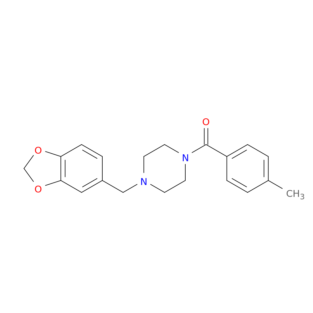 [4-(1,3-benzodioxol-5-ylmethyl)piperazino](4-methylphenyl)methanone