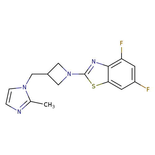 4,6-difluoro-2-{3-[(2-methyl-1H-imidazol-1-yl)methyl]azetidin-1-yl}-1,3-benzothiazole