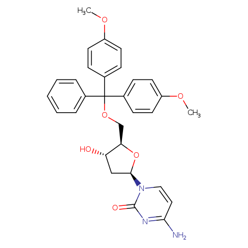 4-Amino-1-((2R,4S,5R)-5-((bis(4-methoxyphenyl)(phenyl)methoxy)methyl)-4-hydroxytetrahydrofuran-2-yl)pyrimidin-2(1H)-one