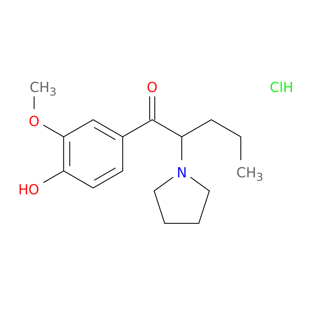 1-(4-hydroxy-3-methoxyphenyl)-2-(pyrrolidin-1-yl)pentan-1-one,monohydrochloride