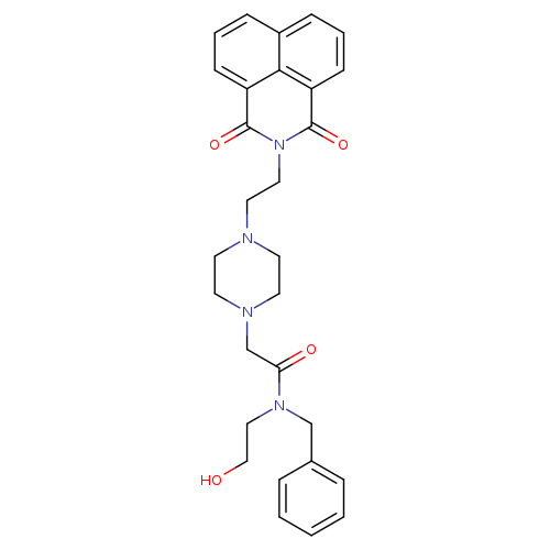 N-benzyl-2-[4-(2-{2,4-dioxo-3-azatricyclo[7.3.1.0^{5,13}]trideca-1(13),5,7,9,11-pentaen-3-yl}ethyl)piperazin-1-yl]-N-(2-hydroxyethyl)acetamide