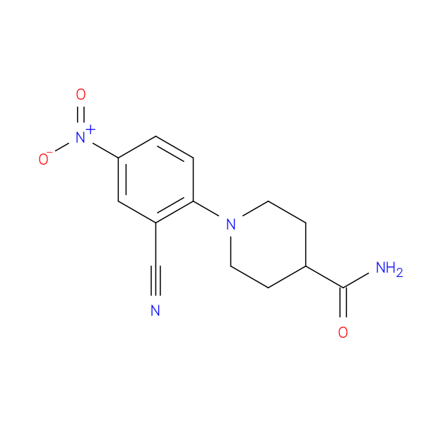 1-(2-Cyano-4-nitrophenyl)piperidine-4-carboxamide