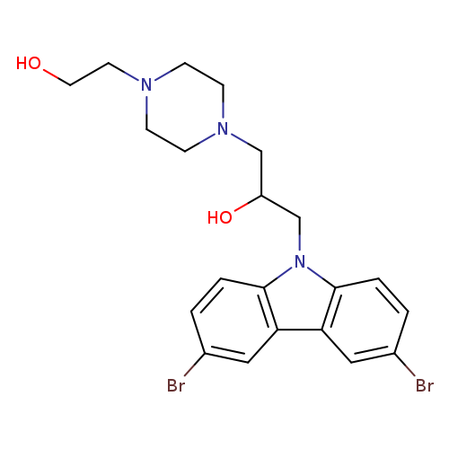 1-(3,6-Dibromo-carbazol-9-yl)-3-[4-(2-hydroxy-ethyl)-piperazin-1-yl]-propan-2-ol